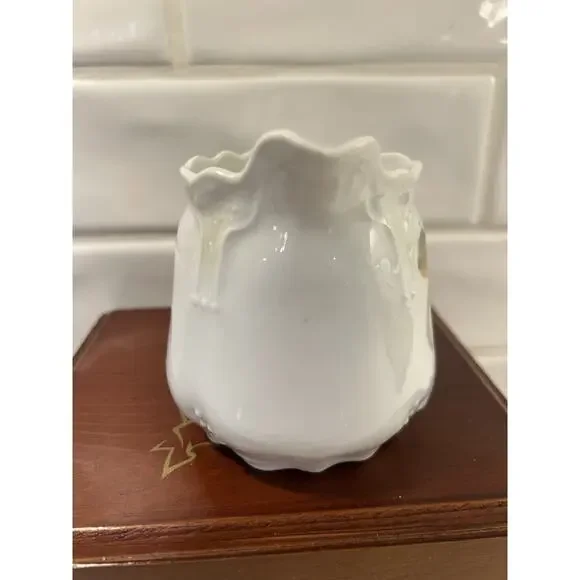 ANTIQUE PORCELAIN CREAMER FRUIT DESIGN Berries ORNATE SHAPE MARKED GERMANY - Picture 4 of 9